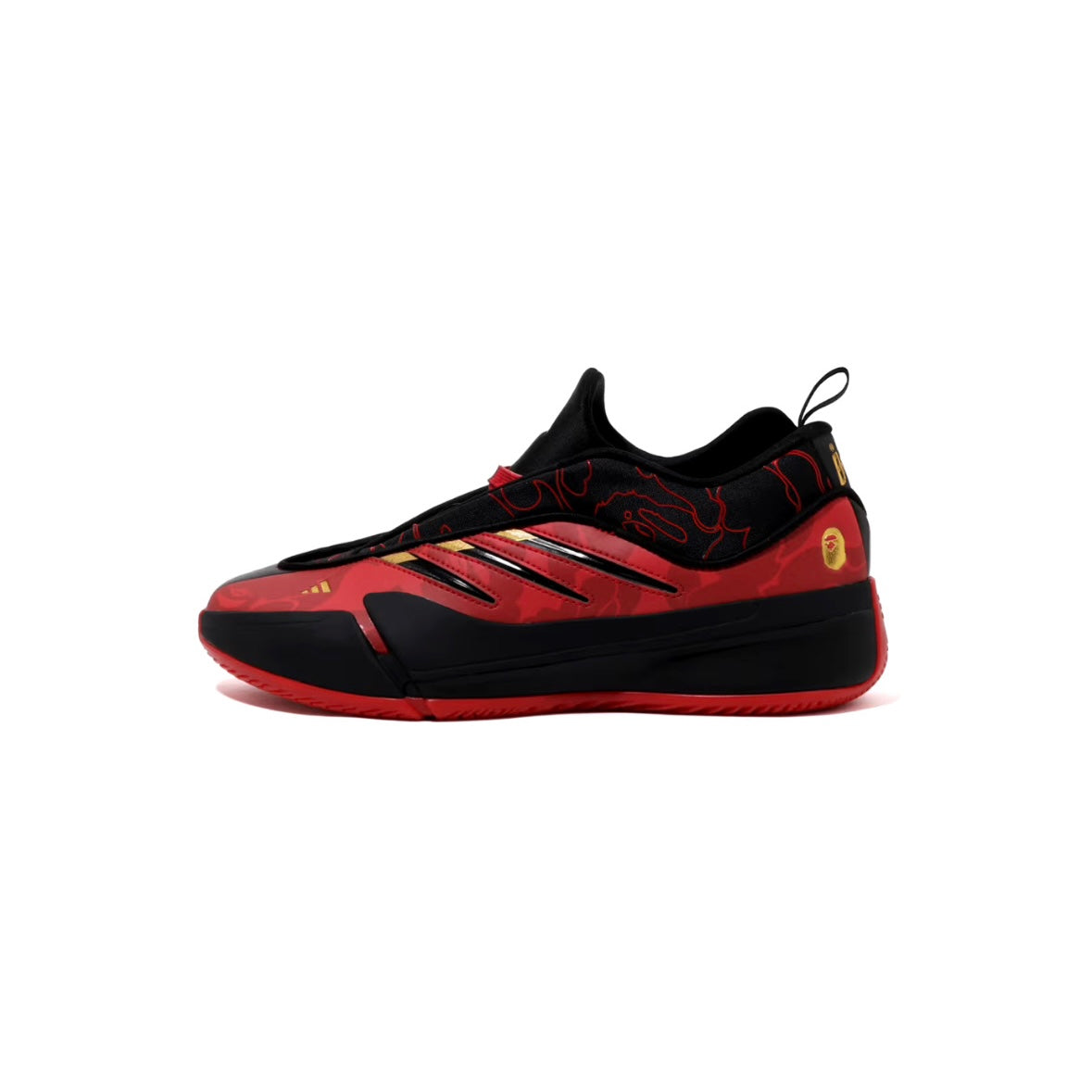 ADIDAS DAME 9 X BAPE BLACK SCARLET`