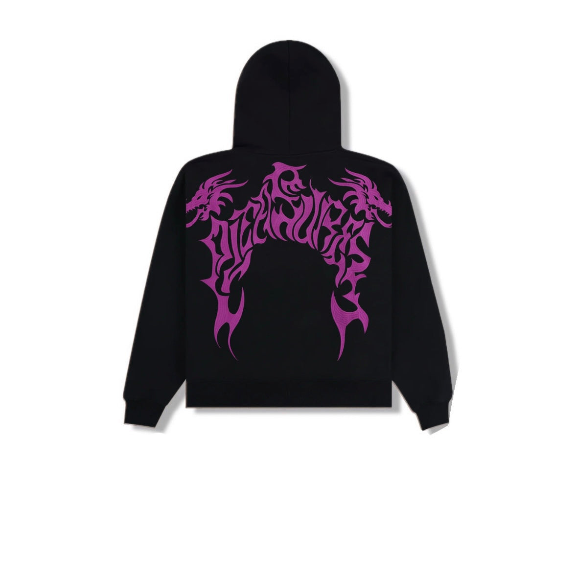 PLEASURES DRAGON ZIP HOODIE BLACK