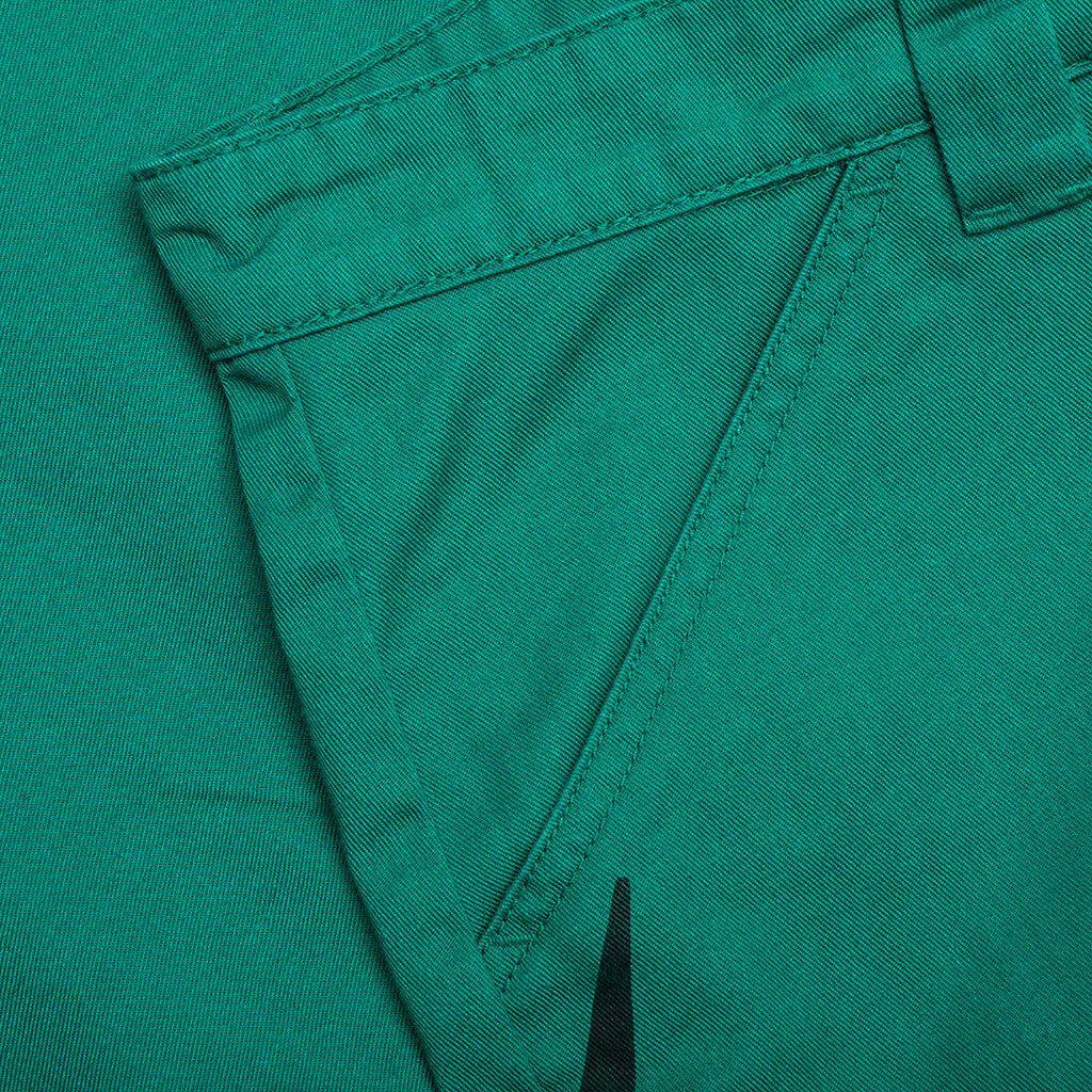 PLEASURES GREEN GUTIERREZ WORK SHORTS GREEN