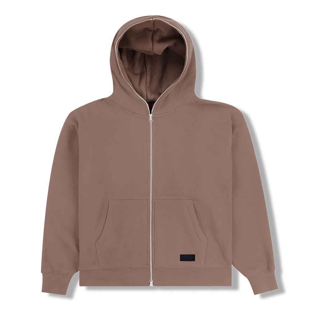 PLEASURES DRAGON ZIP HOODIE BROWN