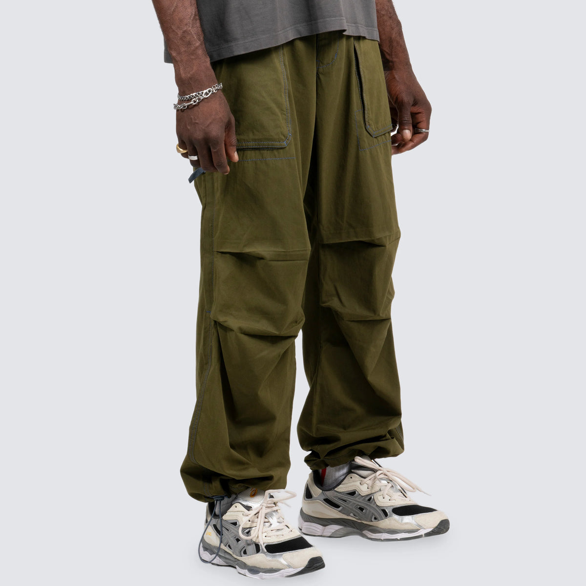 PLEASURES OLIVE PUBLIC UTILITY PANTS OLIVE