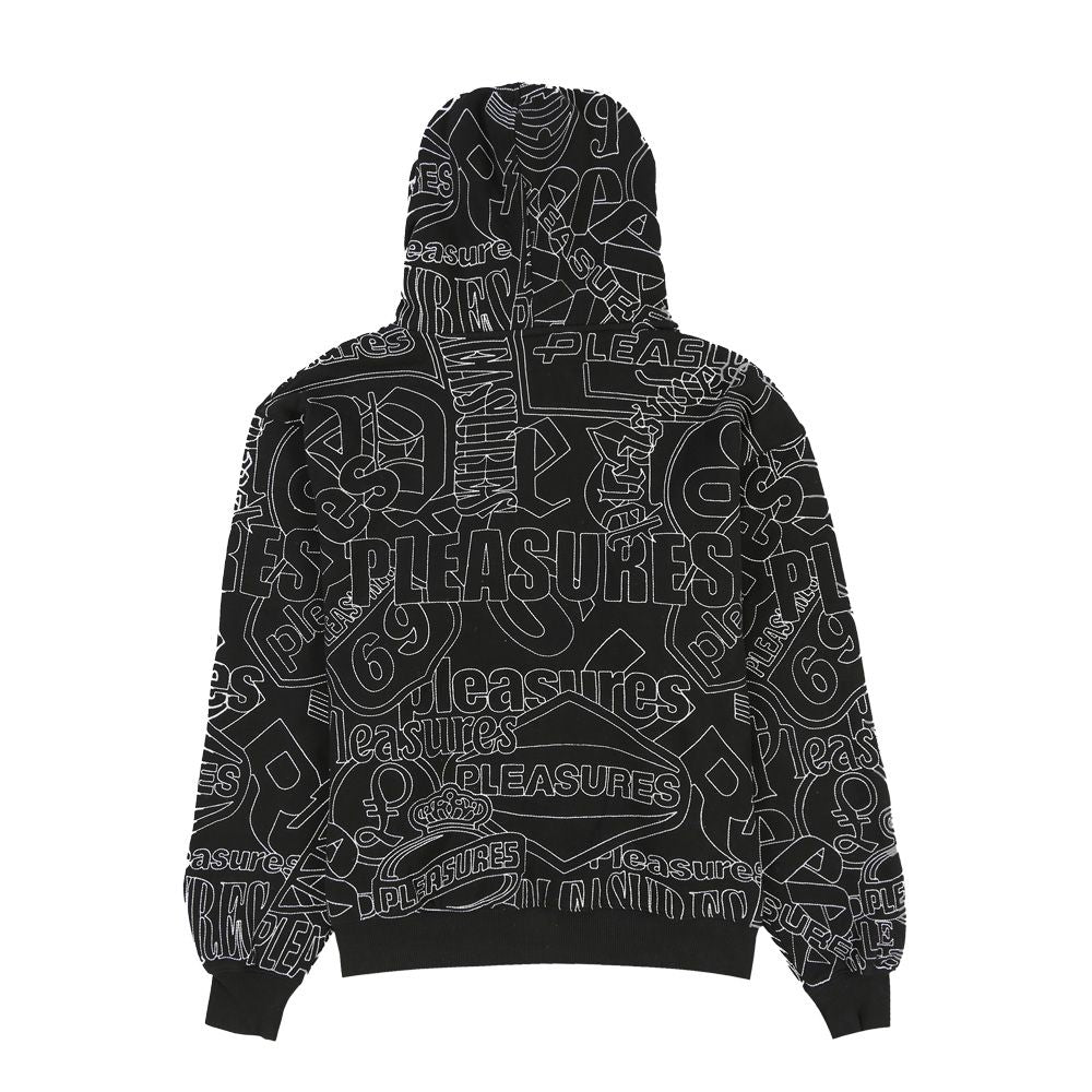 PLEASURES SIGNAL ZIP UP HOODIE