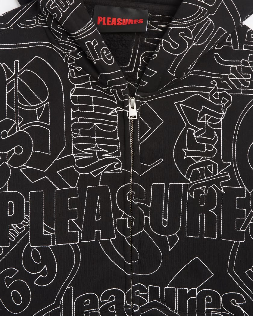 PLEASURES SIGNAL ZIP UP HOODIE