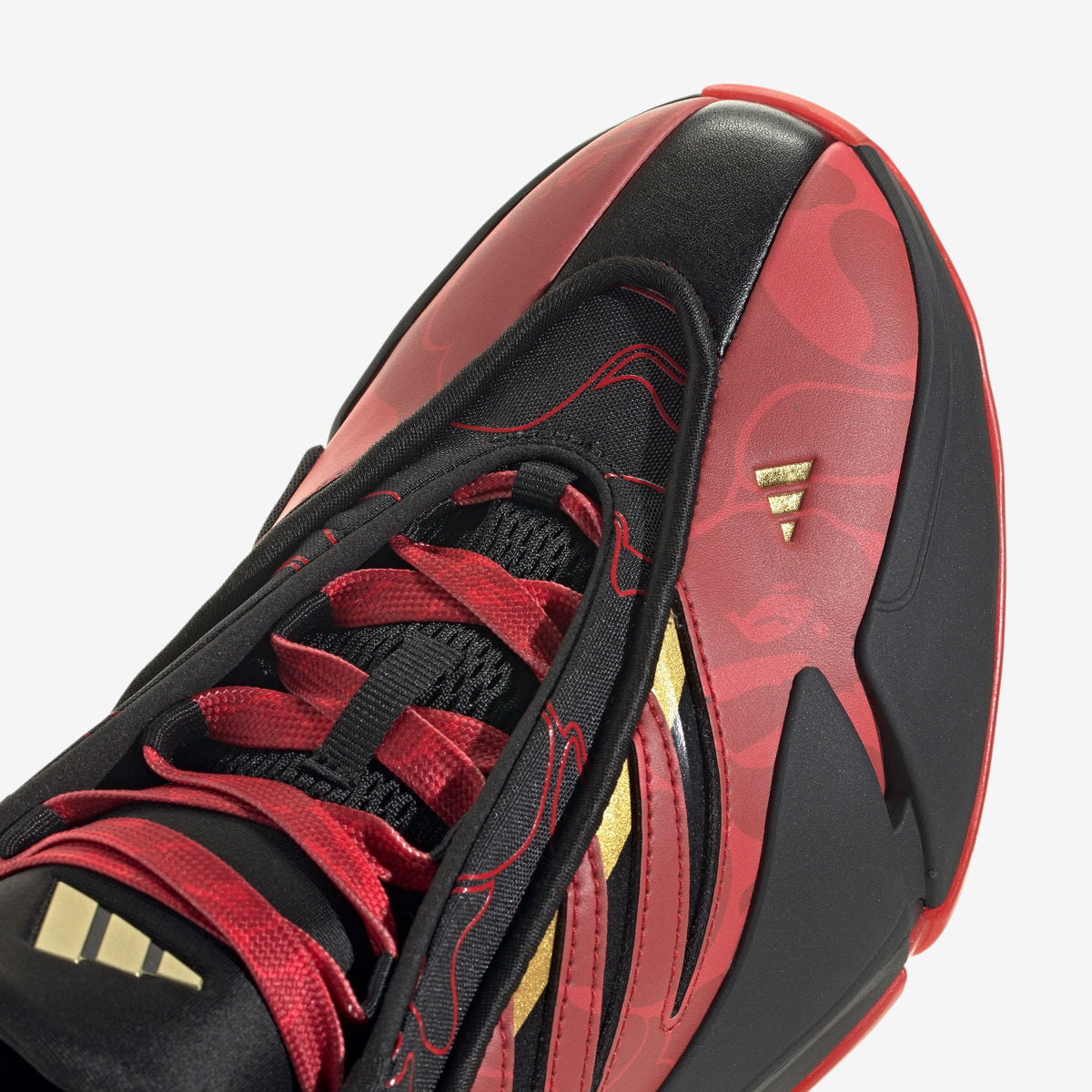 ADIDAS DAME 9 X BAPE BLACK SCARLET`