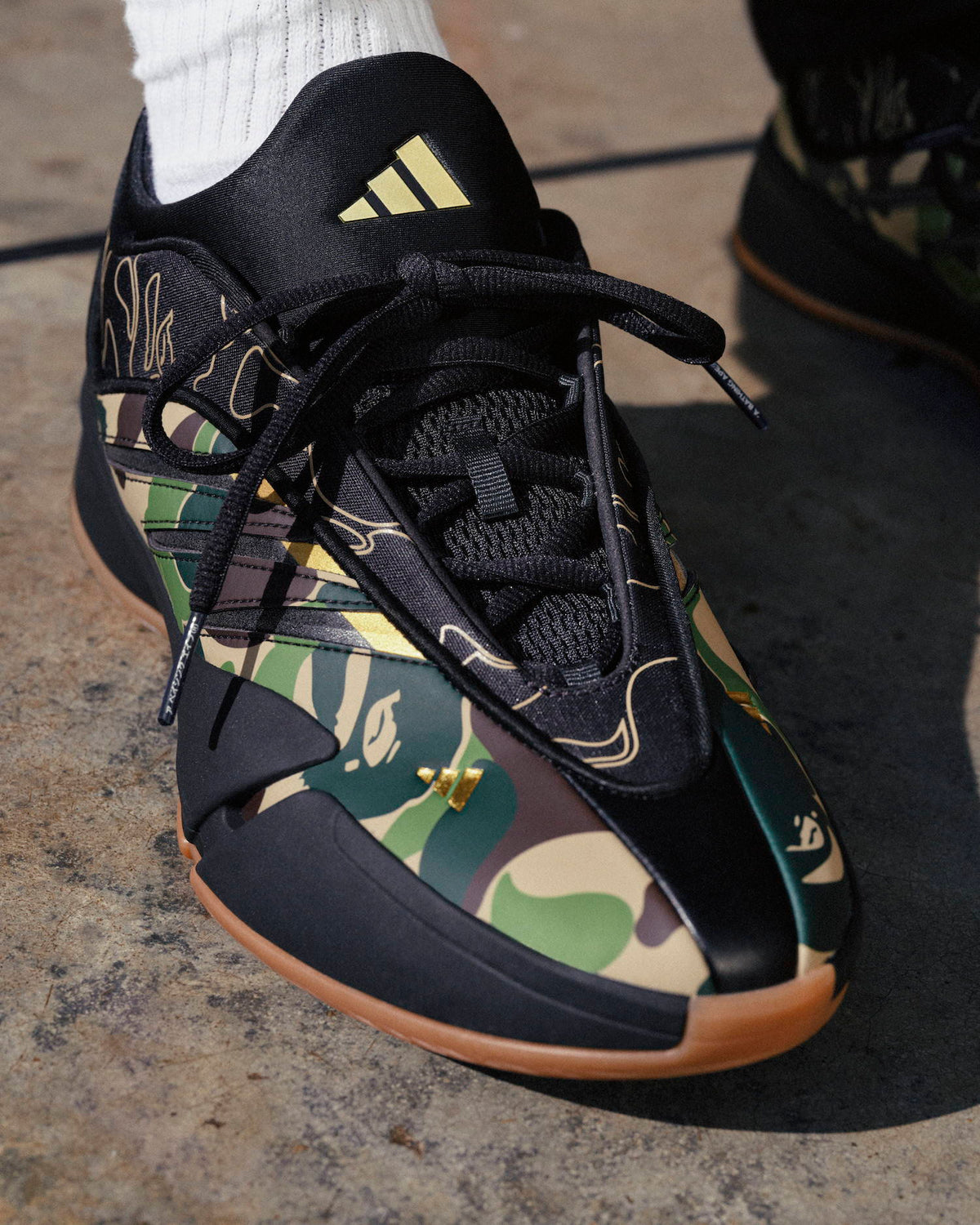 ADIDAS DAME 9 X BAPE BLACK GREEN