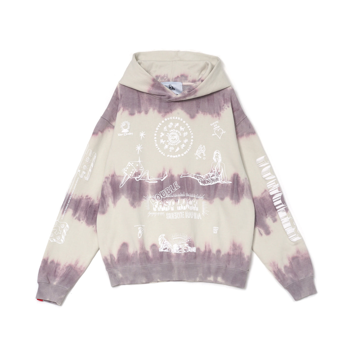 JUNGLES DOUBLE FAST LUCK HOODIE TIE-DYE